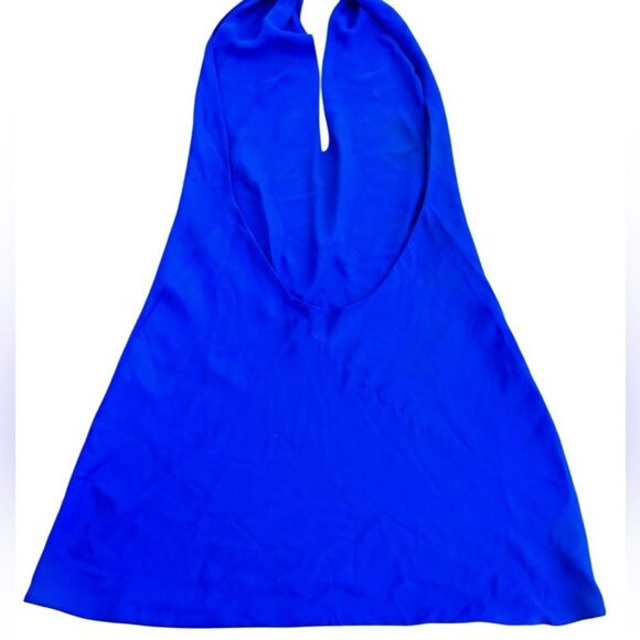 Show Me Your Mumu Women's Jasmine Halter Mini Dress in Royal Blue Size Large - Picture 5 of 9
